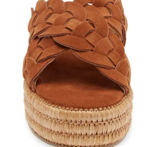 Cecelia New York Gester Platform Slide Sandal- Oak - Picture 4 of 10